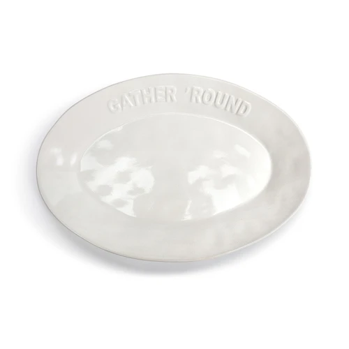 White Gather 'Round Platter slide 