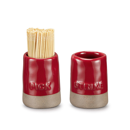 Red Take Your Pick Toothpick Holder & Matchstrike Holder slide 