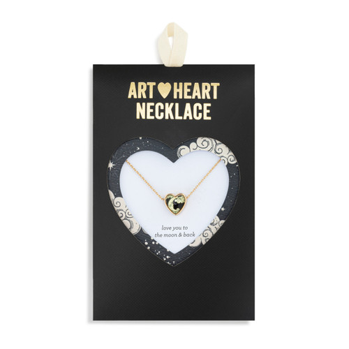 Art Heart Necklace - Moon and Back slide 