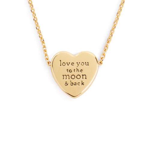 Art Heart Necklace - Moon and Back slide 