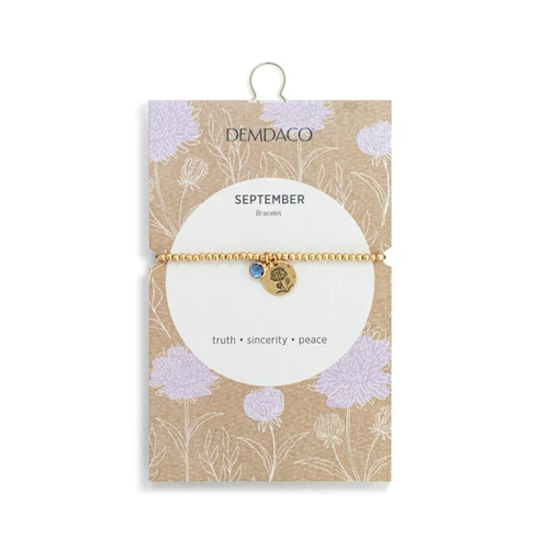 Birthstone Charm Bracelet - September slide 