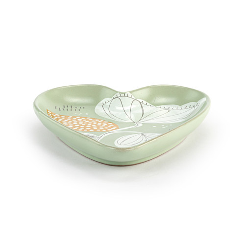 Abstract Floral Heart Spoon Rest slide 