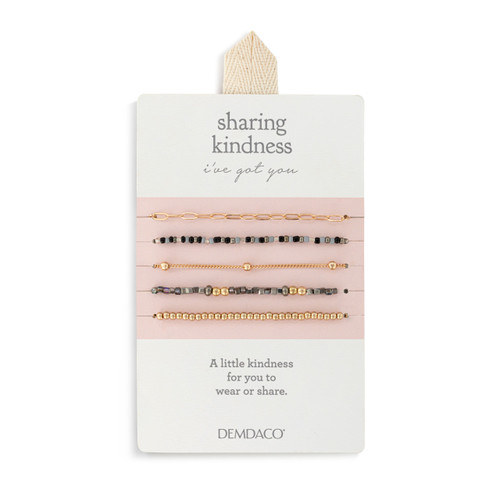 Bracelet Set of 5 - Sand Gold slide 