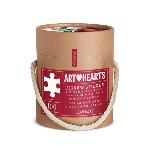 Christmas Cardinal Joy Art Heart Gift Puzzle slide 
