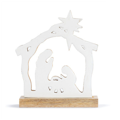 Wood Enamel Cutout Nativity Scene slide 