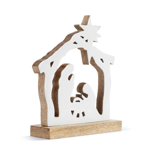 Wood Enamel Cutout Nativity Scene slide 