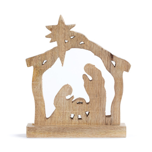 Wood Enamel Cutout Nativity Scene slide 