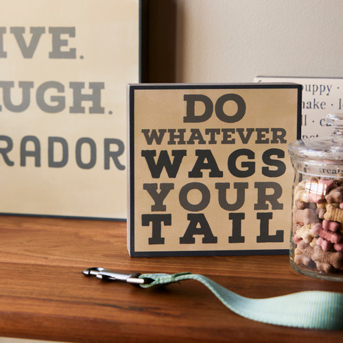 Wags Your Tail Wall Art - 6"sq. slide 