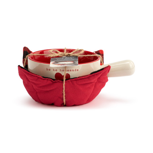 Ho Ho Homemade Soup Crock & Bowl Cozy slide 