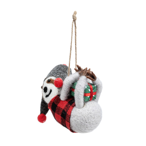 Woodland Critters with Present Ornaments - Set of 2 slide 