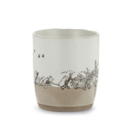 Winnie-the-Pooh Tan & White Stoneware Helping Hands Mug 14oz slide 