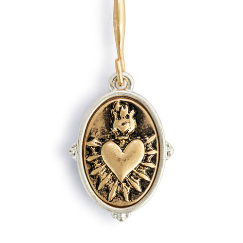 Sacred Heart Earrings - Gold slide 