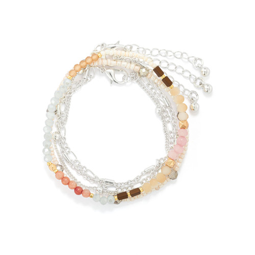 Bracelet Set of 5 - Multicolor Silver slide 