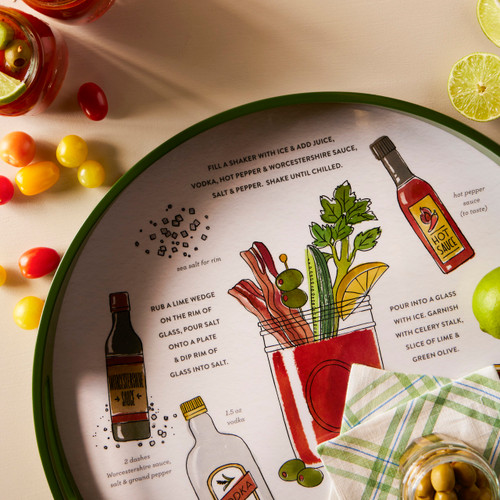 Bloody Mary Round Serve Tray slide 
