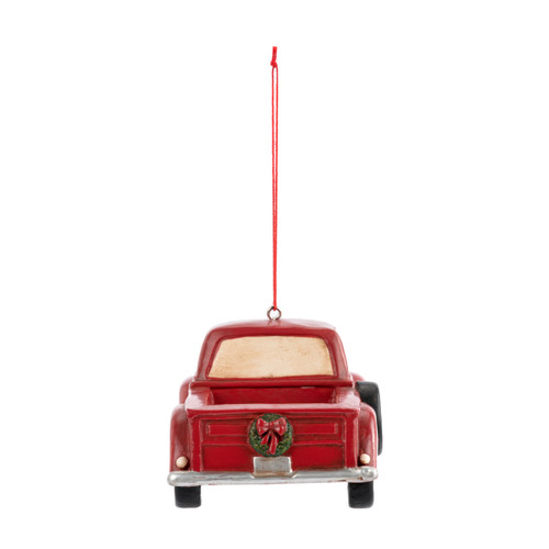 Red Truck in Santa's Bag Ornament slide 