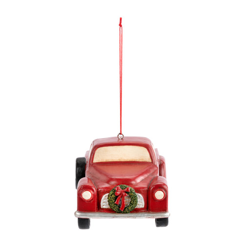 Red Truck in Santa's Bag Ornament slide 