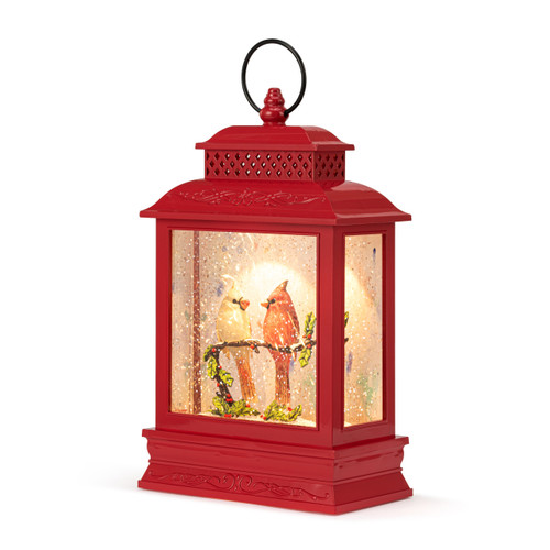 Lit Musical Christmas Cardinals Lantern slide 