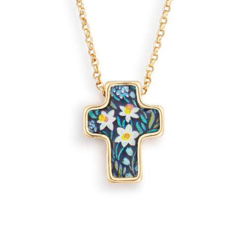 Artful Cross Necklace - Blessed slide 