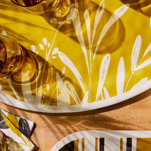 Gold Leaves Lg Melamine Oval Platter slide 