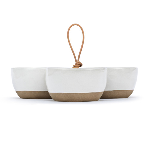 White Lotta Delish Tri-Bowl slide