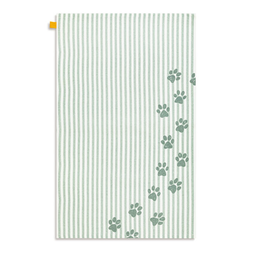 Paw Print Stripe Kitchen Towel slide 
