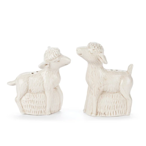 Nativity Lambs Salt and Pepper Shakers - Set of 2 slide 