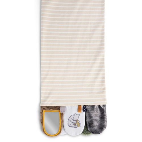 Mommy & Me Activity Scarf - Tan and Blue slide 