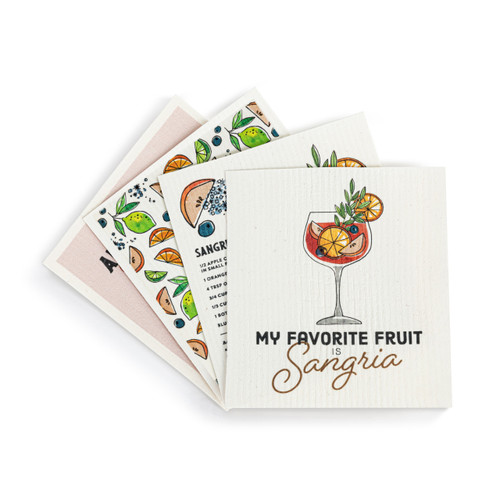 Biodegradable Dish Cloths Sangria - 4 Assorted slide 