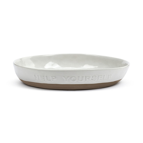 White Help Yourself Serving Bowl slide 
