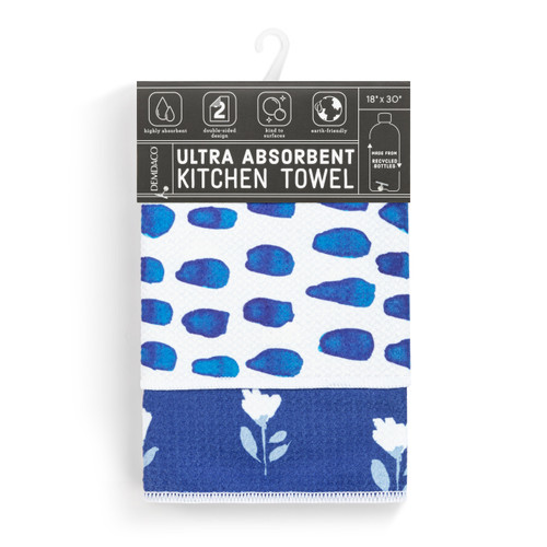 Royal Blue Absorbent Reversible Towel - 18x30in slide 
