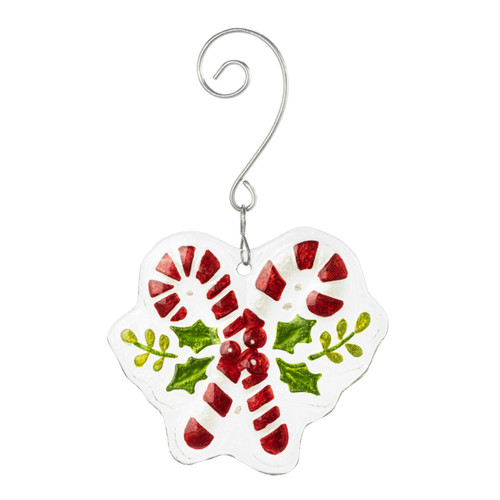 Candy Canes Glass Ornament slide 