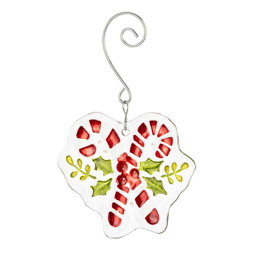 Candy Canes Glass Ornament slide 