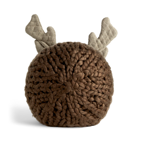 Reindeer Head Pouf 14" slide 