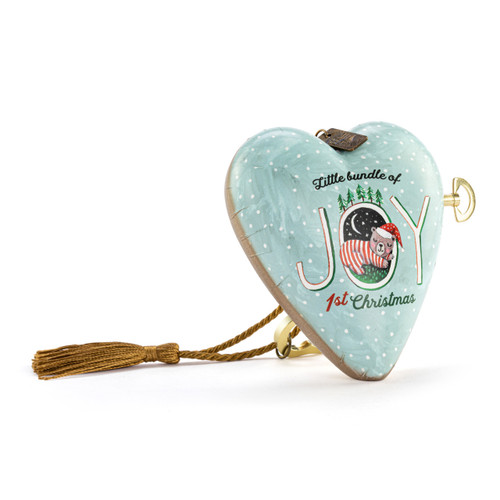 Child's First Christmas Musical Art Heart slide 