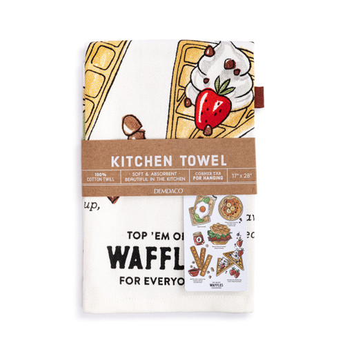 Waffle Bar Cotton Twill Kitchen Towel slide 