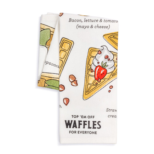 Waffle Bar Cotton Twill Kitchen Towel slide 