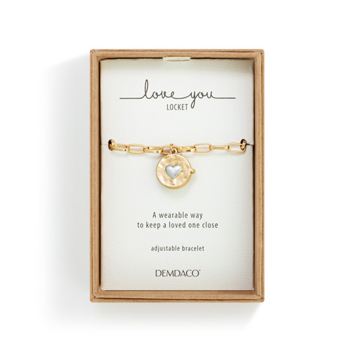 Love you Locket Bracelet - Gold slide
