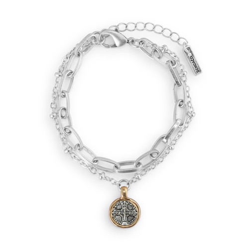 Wrapped in Prayer Layer Bracelet - Silver slide 