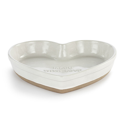 White Gather 'Round Heart Pie Dish slide 