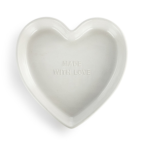 White Gather 'Round Heart Pie Dish slide 