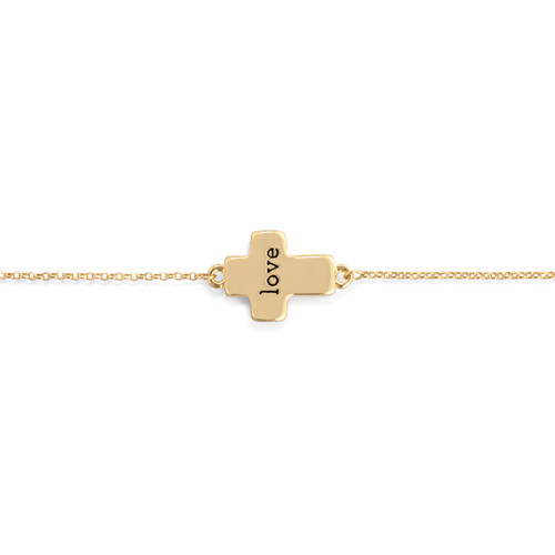 Artful Cross Bracelet - Love slide 