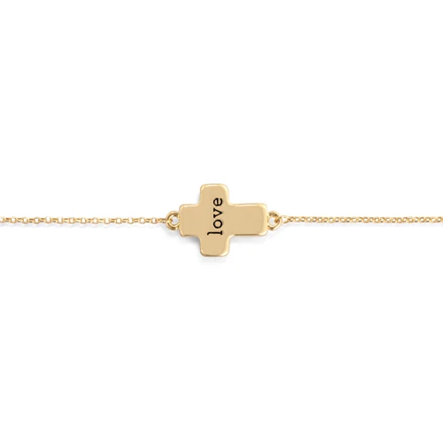 Artful Cross Bracelet - Love slide 