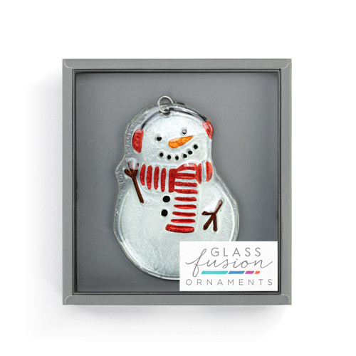 Snowman Glass Ornament slide 