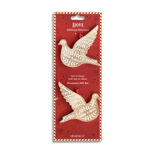 Dove One to Keep, One to Share Ornament Set slide 