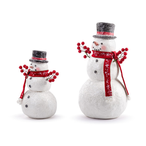 Snowmen Berry Branch Figures - 2 Assorted slide 