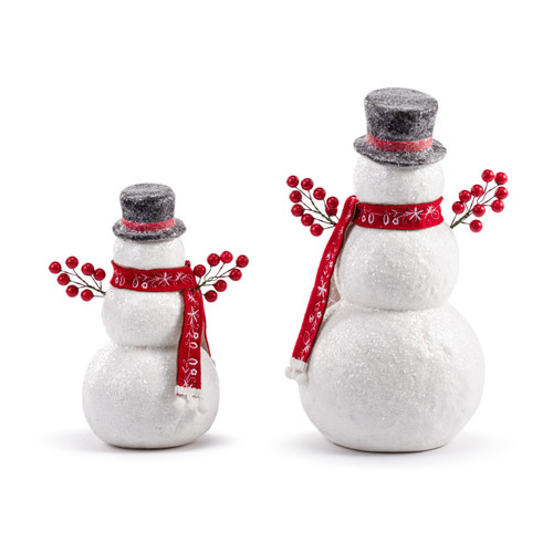 Snowmen Berry Branch Figures - 2 Assorted slide 