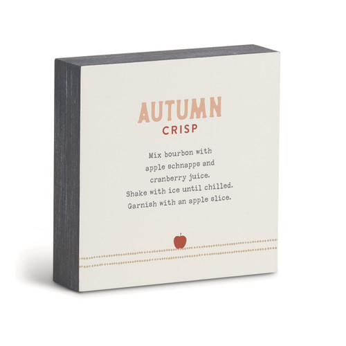 Recipes Autumn Crisp Wall Art - 6" sq. slide 