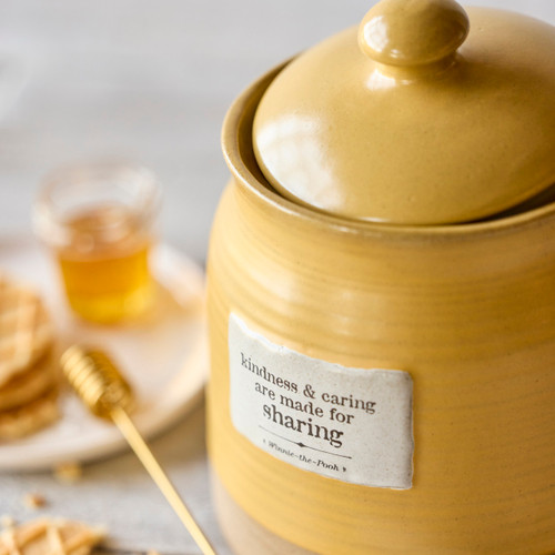Winnie-the-Pooh Yellow Stoneware Kindness Hunny Pot 4.5" x 5.5" x 5.5" slide 