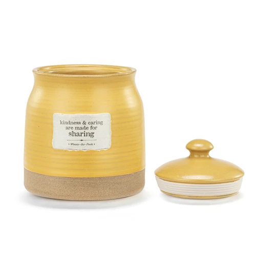 Winnie-the-Pooh Yellow Stoneware Kindness Hunny Pot 4.5" x 5.5" x 5.5" slide 