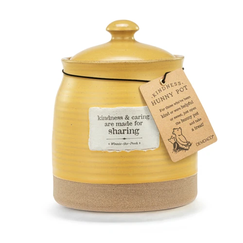 Winnie-the-Pooh Yellow Stoneware Kindness Hunny Pot 4.5" x 5.5" x 5.5" slide 